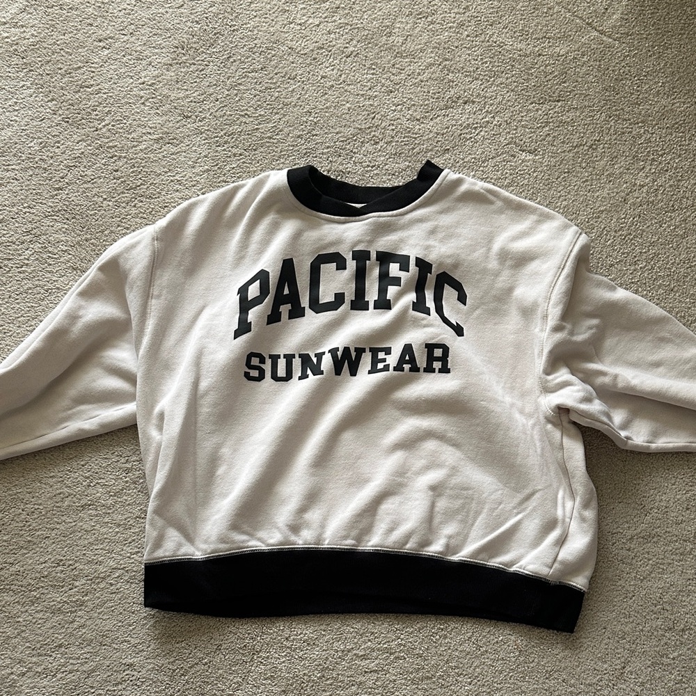 PacSun Black and White Crew Neck Sweater